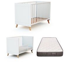 Berço Sakura convertível em cama e com colchão Morfeo