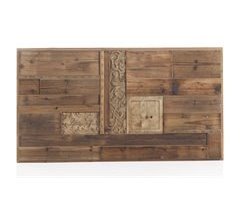 Cabeceira de madeira natural recuperada 110