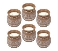 WELL HOME - Pacote de 6 velas aromáticas em recipiente de cimento