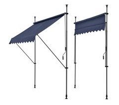 Toldo articulado com varas telescópicas 250x120