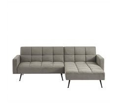Chaise longue com cama FLO reversível 3 lugares cinza
