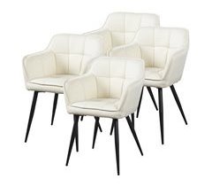 Conjunto de 4 cadeiras de jantar Birmingham com braços