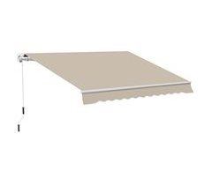 Toldo de Fachada Alumínio, Metal e Poliéster Outsunny 395x245