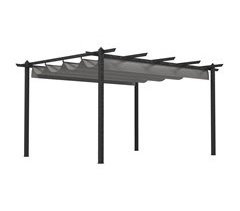Pérgola de Jardim Alumínio, Metal e Poliéster Outsunny
