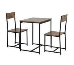 Mesa fixa estilo moderno com 2 cadeiras para cozinha