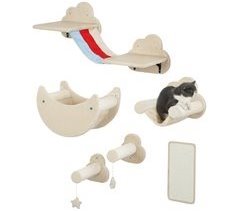 Prateleiras de Parede para Gatos Melamina de Madeira e Sisal