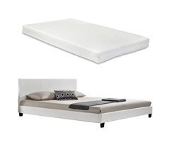 [Corium] Cama moderna em pele sintética Albacete - com colchão 169x210