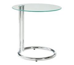 Mesa de apoio redonda em vidro/metal Ylivieska [en.casa] 45x45