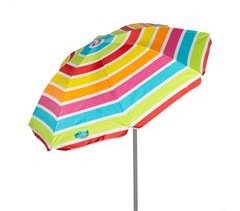 Aktive Guarda-sol de praia inclinável riscas multicoloridas 160 cm UV50