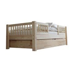 Cama de barreira com base de ripas e gaveta Adèle