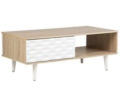 Mesa de jantar TACOMA Castanho claro 140 cm 80 cm Vidro de segurança (temperado) 60x120