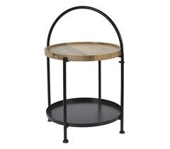 Mesa lateral Well Home com duas bandejas