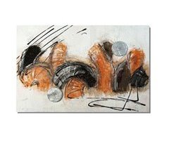 Bancada artesanal Laranja abstrato