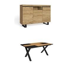 Conjunto de móveis para sala, mesa, aparador