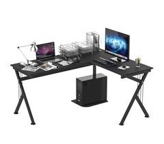 Secretária de PC MDF e Metal HOMCOM, escritório - secretárias 155x130