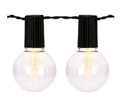 Well Home Conjunto de 10 luzes solares quentes para festas com painel de LED