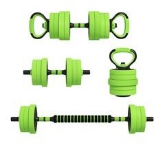 Conjunto de Halteres 20kg Plástico SPORTNOW