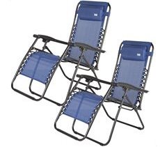 Pack de 2 cadeiras dobráveis de jardim gravidade zero Aktive