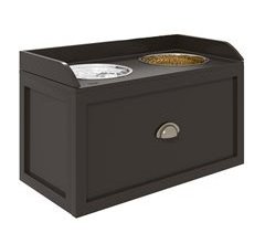 Comedouro Elevado MDF e Aço Inoxidável PawHut