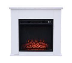 Lareira eléctrica independente de 2kW em aço lacado com controlo