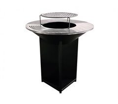 Barbecue com placa de aço