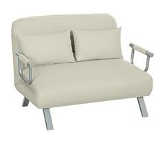 Sofá Cama Poliéster, Aço e Espuma HOMCOM, casa - sófas