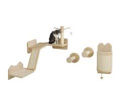 Prateleiras de Parede para Gatos Aglomerado, Pelúcia e Sisal