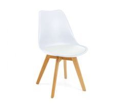 Pacote de 4 cadeiras de jantar norueguesas com pernas de faia