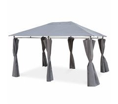 Pérgola com cortinas, Divio 367x267