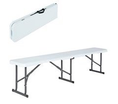 Banco plegable ultrarresistente 454 kg LIFETIME 183x29x42 cm UV100