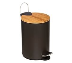 WELL HOME - Cubo de Pedal com Tampa Moderna de Bambu