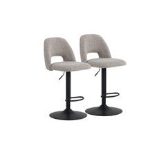 Lote de 2  bancos estofados em chenille e com pés de metal