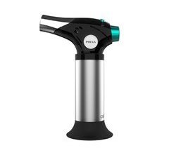 Cecotec Polka Flame-Cook 1000 Steel, maçarico de cozinha recarregável com regulador de ajuste de chama capaz de atingir 1300 graus. Fácil armazenamento e inclui pincel, espátula e folheto de receitas.