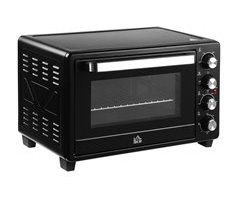 Mini Forno Elétrico Metal, Aço Inoxidável e Vidro Temperado
