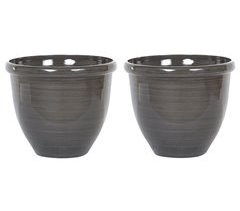 Beliani Conjunto de 2 macetas TESALIA
