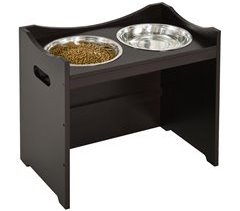 Comedouro Elevado para Cães MDF e Aço Inoxidável PawHut