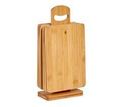 Conjunto de 6 tábuas de bambu com suporte
