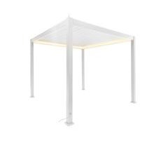 Pérgola Bioclimática elétrica, alumínio, com lâminas 291x301