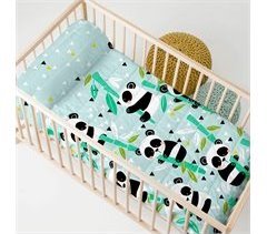 Panda garden blue Colcha