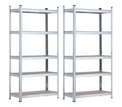 Pack 2 Prateleiras Modulares com 5 Prateleiras Ajustáveis ​​Thinia Home