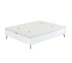 Sofá-cama alto estilo nórdico com pernas