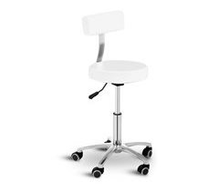 Banco sobre rodas com encosto