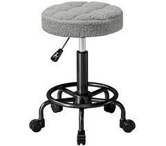 Banco Giratório Poliéster e Metal HOMCOM, casa - saúde e beleza