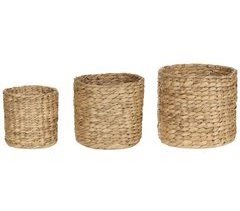 Beliani Conjunto de 3 vasos para plantas RONQUIL