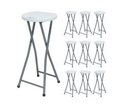 Pack 10 Bancos Altos Dobráveis ​​Thinia Home