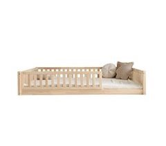 Cama com calhas e base com pés Agnès