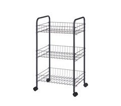 Carrinho de metal para VERDURAS com 3 prateleiras e rodas 56x265x85cm
