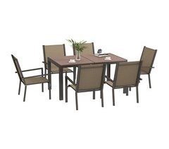 Conjunto de Refeição de Exterior Aço, Malha respirável, Plástico