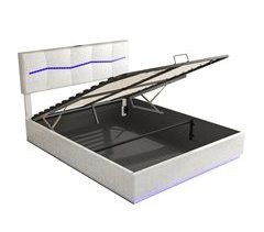 Cama de armazenamento com LED e USB 166x202