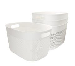 Curver Pack 4 cestos organizadores Filo 18L